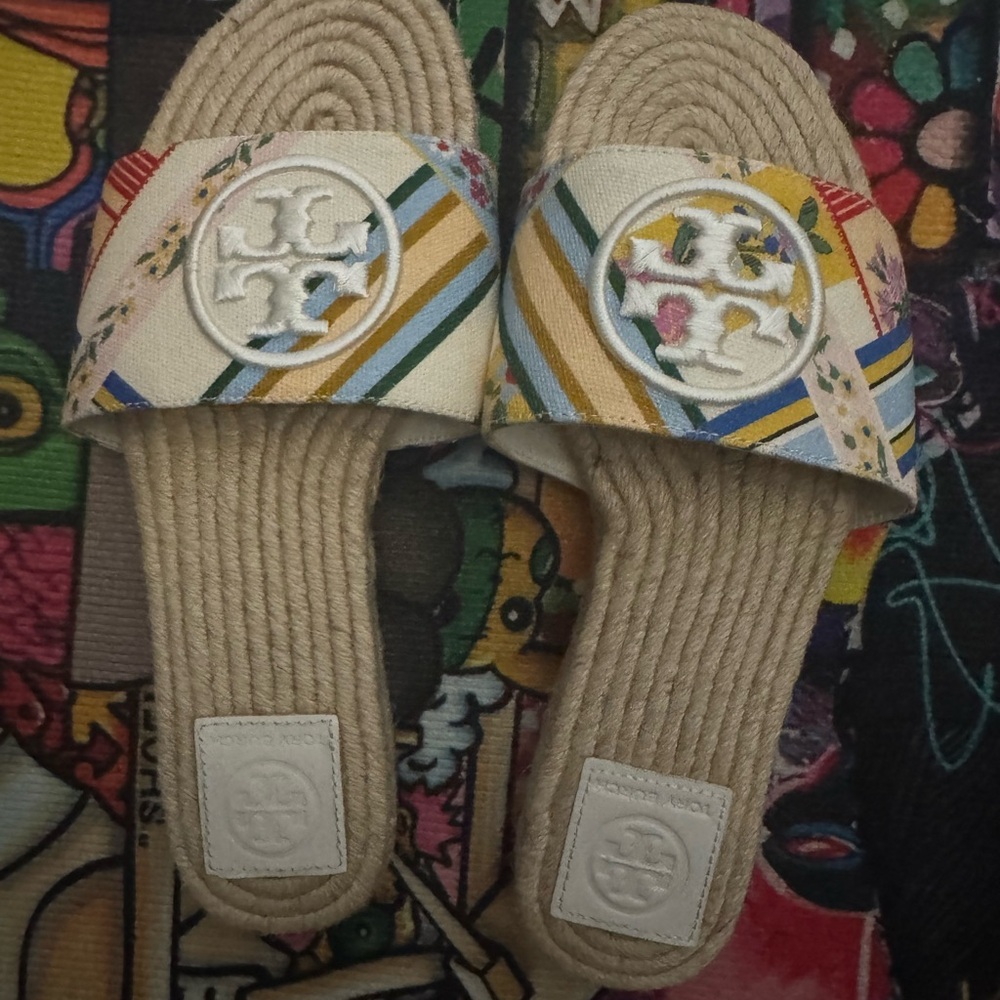 Tory Burch Multicolor Striped Sandals